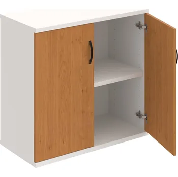 Policová skříň S 2 80 01 – Skříň policová dvéřová 76,8 × 80 cm - Olše , Bílá , UCO – černá