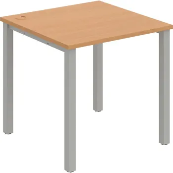 Psací stůl US 800 – Stůl pracovní rovný 80 cm - Buk , Šedý kov