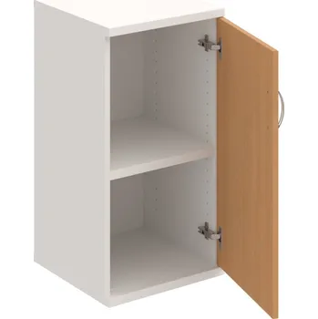 Policová skříň S 2 40 01 P – Skříň policová dvéřová 76,8 × 40 cm - Buk , Bílá , USN – Hobis