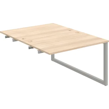 Psací stůl USD O 1200 R – Stůl pracovní 120 × 160 cm, k řetězení - Akát , Šedý kov