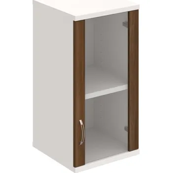 Policová skříň S 2 40 02 P H – Skříň policová dvéřová 76,8 × 40 cm - Ořech , Bílá , USN – Hobis