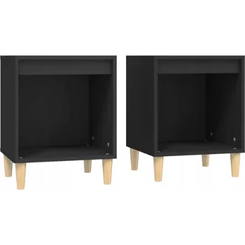 Noční stolek Elegantní černé noční stolky 40x35x50 cm