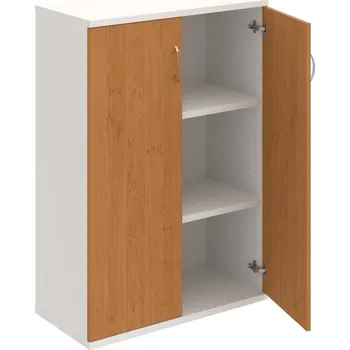 Policová skříň S 3 80 01 – Skříň policová dvéřová 115,2 × 80 cm - Olše , Bílá , USN – Hobis