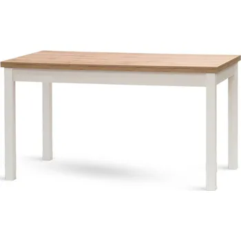 Jídelní stůl W21 – jídelní stůl - dub wotan-černá , 140 × 80 cm , 40 cm