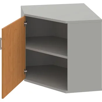 Policová skříň SRV 2 01 L – Skříň vnitřní roh levá 76,8 cm - Olše , Šedá , USH – hranatá