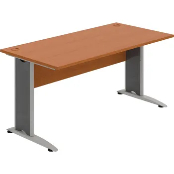 Psací stůl CS 1600 – Stůl pracovní rovný 160 cm - Třešeň , Třešeň , Šedý kov