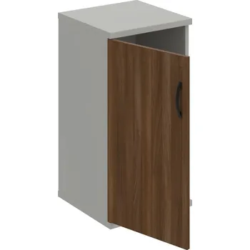 Policová skříň S 2 40 01 L – Skříň policová dvéřová 76,8 × 40 cm - Ořech , Šedá , UCO – černá