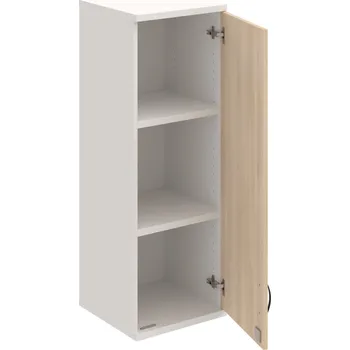 Policová skříň SZ 3 40 01 P H – Skříň policová dvéřová 115,2 × 40 cm - Akát , Bílá , UCO – černá