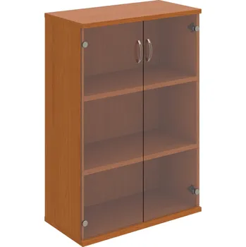 Policová skříň S 3 80 08 – Skříň policová dvéřová 115,2 × 80 cm - Čiré , Třešeň , USN – Hobis