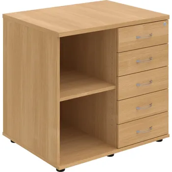 SPKZ 3 80 60 P P – Skříňka ke stolu, pravá, s centrálním zamykáním - Dub , Dub , USN – Hobis