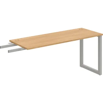 Psací stůl UE O 1600 RU – Stůl pracovní délky 160 cm, hl. 60 cm, k řetězení - Dub , Šedý kov
