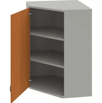 Policová skříň SRV 3 01 L H – Skříň vnitřní roh levá 115,2 cm - Třešeň , Šedá , UCO – černá