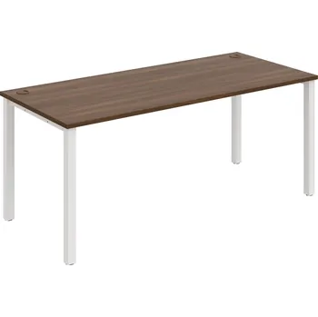 Psací stůl US 1800 – Stůl pracovní rovný 180 cm - Ořech , Bílý kov