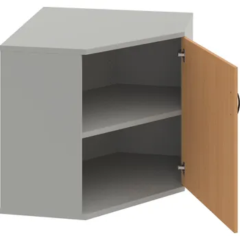 Policová skříň SRV 2 01 P – Skříň vnitřní roh pravá 76,8 cm - Buk , Šedá , UCO – černá