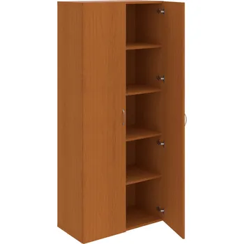 Policová skříň D 5 80 00 – Skříň policová dvéřová 185 × 80 cm - Třešeň , Třešeň , USN – Hobis