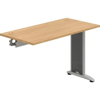 Psací stůl FE 1200 R – Stůl pracovní řetězící rovný 120 cm, hl. 60 cm - Dub , Šedý kov