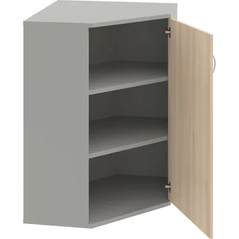 Policová skříň SRV 3 01 P – Skříň vnitřní roh pravá 115,2 cm - Akát , Šedá , USN – Hobis