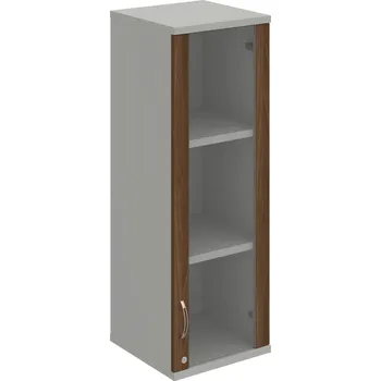 Policová skříň SZ 3 40 02 P H – Skříň policová dvéřová 115,2 × 40 cm - Ořech , Šedá , USN – Hobis