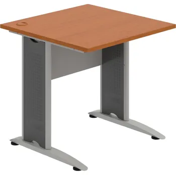 Psací stůl CS 800 – Stůl pracovní rovný 80 cm - Třešeň , Šedá , Šedý kov