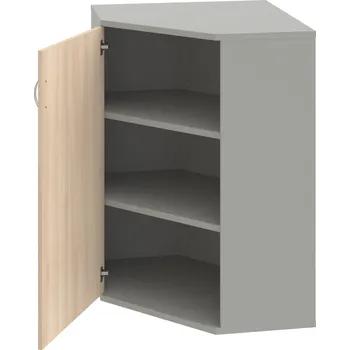 Policová skříň SRV 3 01 L – Skříň vnitřní roh levá 115,2 cm - Akát , Šedá , USN – Hobis