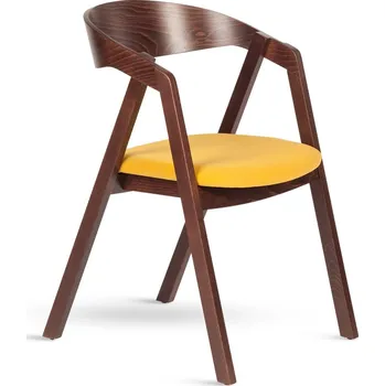 Jídelní stůl GURU /S hnědá – čalouněné křesílko - tm. hnědá , lux 10 terracotta