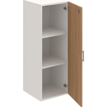 Policová skříň DZ 3 40 01 – Skříň policová dvéřová 111 × 40 cm - Višeň , Bílá , USH – hranatá