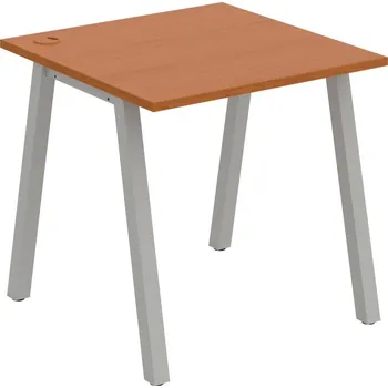 Psací stůl US A 800 – Stůl pracovní délky 80 cm - Třešeň , Šedý kov