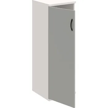 Policová skříň S 3 40 01 L – Skříň policová dvéřová 115,2 × 40 cm - Šedá , Bílá , UCO – černá