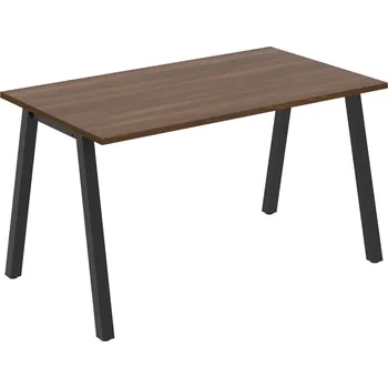 Psací stůl UJ A 1400 – Stůl jednací rovný délky 140 cm - Ořech , Černý kov