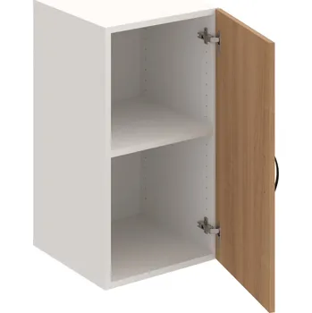 Policová skříň D 2 40 01 – Skříň policová dvéřová 74 × 40 cm - Višeň , Bílá , UCO – černá
