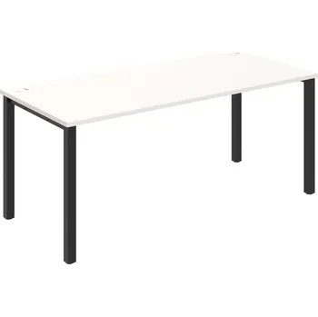Psací stůl US 1800 – Stůl pracovní rovný 180 cm - Bílá , Černý kov