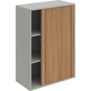 Policová skříň DZ 3 80 07 P – Skříň polic rolet pravá 111 × 80 cm - Šedá , Višeň