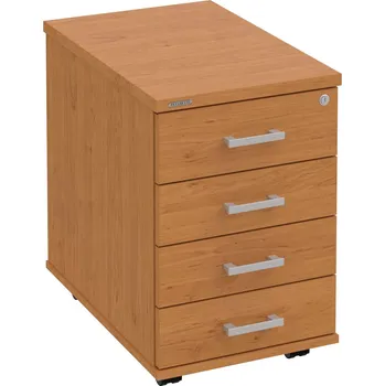 Zásuvkový kontejner K 34 C N – Kontejner, 4 zásuvky, cent. zamykání, léta napříč, hl. 60 cm - Olše , Olše , USH – hranatá