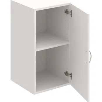 Policová skříň D 2 40 01 – Skříň policová dvéřová 74 × 40 cm - Bílá , Bílá , USN – Hobis