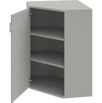 Policová skříň SRV 3 01 L – Skříň vnitřní roh levá 115,2 cm - Šedá , Šedá , USH – hranatá