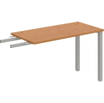 Psací stůl UE 1200 RU – Stůl pracovní délky 120 cm, hl. 60 cm, k řetězení - Olše , Šedý kov