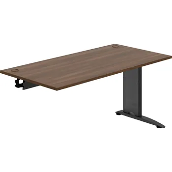 Psací stůl FS 1600 R – Stůl pracovní řetězící rovný 160 cm - Ořech , Černý kov