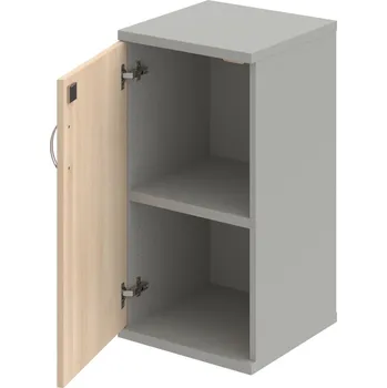 Policová skříň SZ 2 40 01 L – Skříň policová dvéřová 76,8 × 40 cm - Akát , Šedá , USN – Hobis