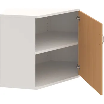 Policová skříň SRV 2 01 P – Skříň vnitřní roh pravá 76,8 cm - Buk , Bílá , USN – Hobis