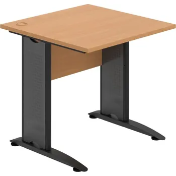 Psací stůl CS 800 – Stůl pracovní rovný 80 cm - Buk , Buk , Černý kov