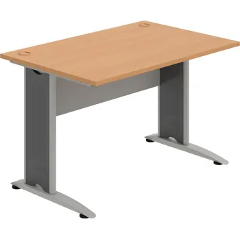 Psací stůl CS 1200 – Stůl pracovní rovný 120 cm - Buk , Šedá , Šedý kov