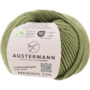 Příze Austermann Merino 120 EXP 170 Olivová (Příze Merino 120 EXP OLIV)