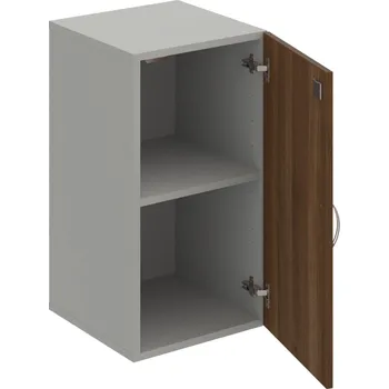 Policová skříň DZ 2 40 01 – Skříň policová dvéřová 74 × 40 cm - Ořech , Šedá , USN – Hobis