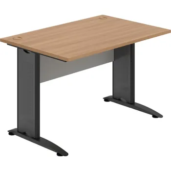 Psací stůl CS 1200 – Stůl pracovní rovný 120 cm - Višeň , Šedá , Černý kov