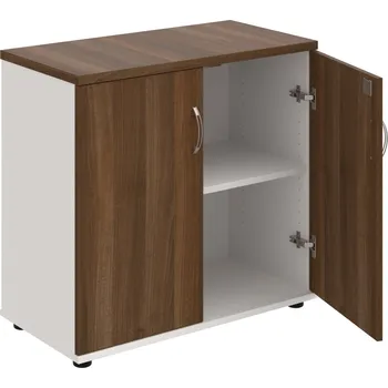 SPZ 80 40 – Skříňka ke stolu, zavřená, š. 80 cm - Ořech , Bílá , USN – Hobis