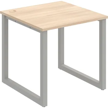 Psací stůl US O 800 – Stůl pracovní délky 80 cm - Akát , Šedý kov