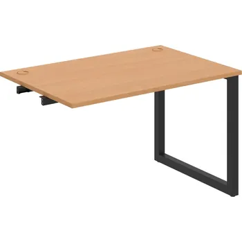 Psací stůl US O 1200 R – Stůl pracovní délky 120 cm, k řetězení - Buk , Černý kov
