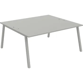 Psací stůl USD A 1800 – Stůl pracovní 180 × 160 cm - Šedá , Šedý kov