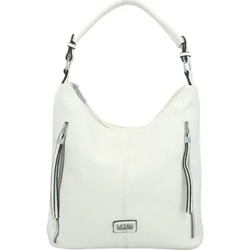 Moderní dámská koženková kabelka na rameno Dinara, bílá