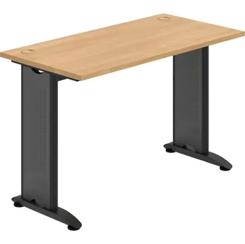 Psací stůl FE 1200 – Stůl pracovní rovný 120 cm, hl. 60 - Dub , Černý kov